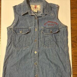 Levi red tag Denim Trucker style Vest